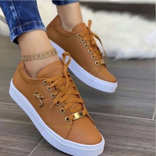 Women’s Breathable PU Leather Platform SneakersFlatsvariantimage1DOGHC-2022-NEW-Shoes-For-Girls-Autumn-Women-Sneakers-Flat-Breathable-PU-Leather-Platform-White-Shoes