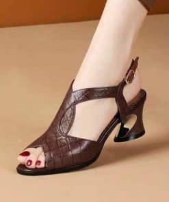 Women’s New Fashion Fish Mouth SandalsSandalsvariantimage1Fish-Mouth-Sandals-Women-2022-Summer-New-All-match-Medium-heeled-Thick-heeled-Women-s-Shoes