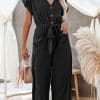 Women’s Summer Casual Fashion V Neck Rompers JumpsuitsSwimwearsvariantimage1Loose-Jumpsuit-for-Women-Summer-Casual-Beach-Style-Fashion-V-Neck-Rompers-Short-Sleece-Belted-Mid
