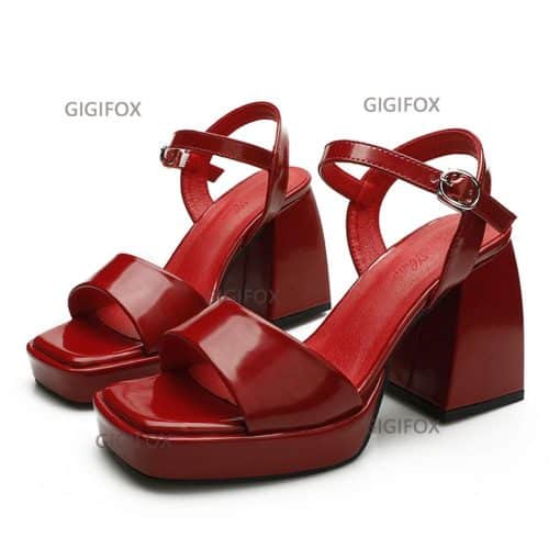 New High Quality Platform Chunky High Heels SandalsSandalsvariantimage22022-Brand-New-Great-Quality-Red-Black-Platform-Chunky-High-Heels-Women-Shoes-Fashion-Trendy-Summer