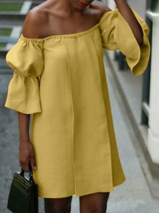 Sexy Short Puff Sleeve Off Shoulder SundressDressesvariantimage2Celmia-Sexy-Short-Puff-Sleeves-Sundress-Women-Solid-Color-Off-Shoulder-Mini-Dress-2022-Summer-Party