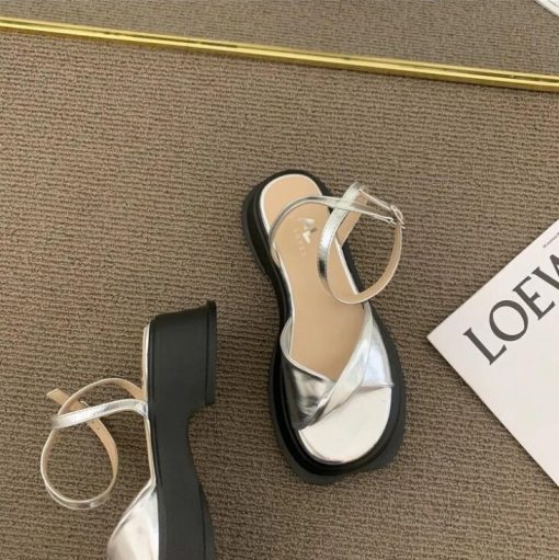 New French Fashion Summer Mid-Heel SandalsSandalsvariantimage2French-High-heeled-Niche-Fairy-Shoes-2022-NEW-Fashion-New-Summer-Mid-heel-Yellow-Thick-heeled