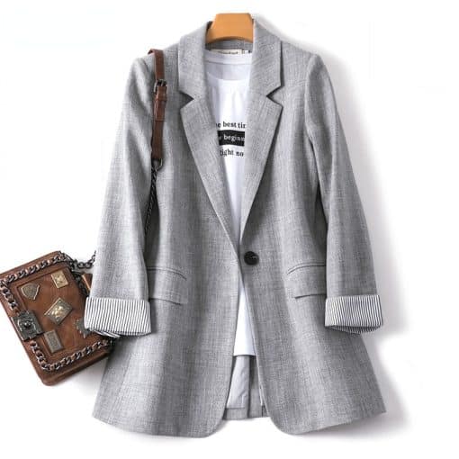 Ladies Long Sleeve Spring Casual BlazersTopsvariantimage2Ladies-Long-Sleeve-Spring-Casual-Blazer-2022New-Fashion-Business-Plaid-Suits-Women-Work-Office-Blazer-Women