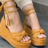 Women’s Fashion Casual Wedge SandalsSandalsvariantimage2Women-Wedges-Sandals-Summer-Fashion-Lacing-Solid-Round-Head-Casual-Office-Party-Wedding-Shoes-Ladies-Sandals
