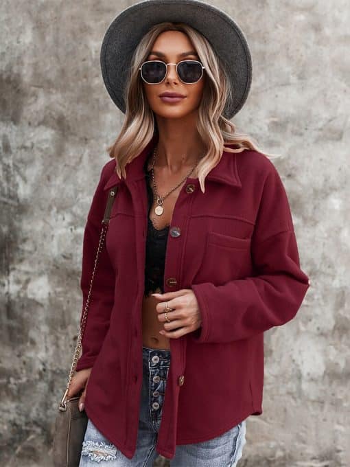 Women’s Vintage Solid Soft Sexy Jackets – Miggon