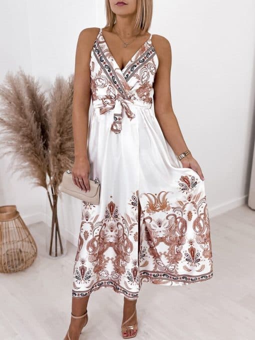 Elegant Sleeveless A-line Midi DressDressesvariantimage4Casual-Print-Dress-Women-Summer-Sexy-Wrap-Backless-Bandage-Slit-Beach-Sundresses-Elegant-White-Sleeveless-A