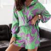 Two Piece Set Female Casual OutfitsDressesvariantimage4Print-Shorts-Suits-Woman-Vintage-Long-Sleeve-Shirt-And-Short-Pants-Suit-Two-Piece-Set-Female