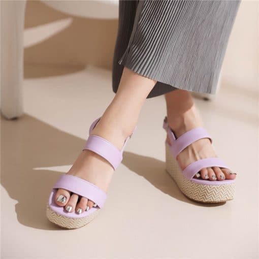 New Fashion Concise Casual Gladiator SandalsSandalsvariantimage5Plus-Size-43-Platform-Shoes-Women-2022-Summer-New-Fashion-Concise-Casual-Solid-Pu-Leather-4cm