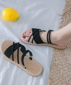 Women’s Summer Comfortable Flat Fashion SlippersSandalsSummer-Shoes-Woman-Sandals-Elastic-ankle-strap-Flat-Sandalias-Mujer-2022-Flowers-Gladiator-Beach-Sandals-Ladies.jpg_640x640-1