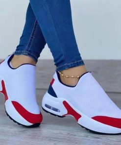 main image0Women Casual Shoes Breathable New Solid Color Flats Ladies Shoes Platform Wedges Sneakers Walking Sneakers Chaussure