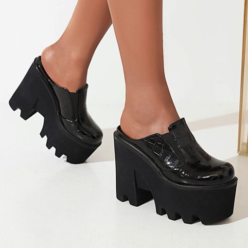 Fashion Wedge High Heel Platform Casual ShoesSandalsmainimage0GIGIFOX-2022-New-Brand-Big-Size-44-Confy-Walking-Punk-Pumps-Fashion-Wedges-High-Heels-Platform-1