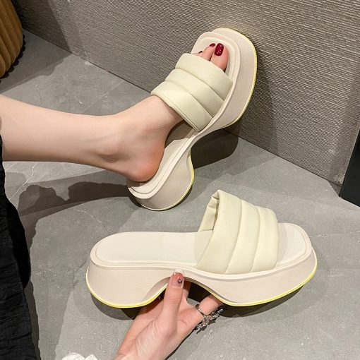 Women’s Fashion Outdoor Wear Chunky SlippersSandalsmainimage0Platform-Women-Slippers-New-Chunky-Summer-Shoes-2022-Pumps-Fashion-Outdoor-Slides-Ladies-Sandals-Casual-Flip