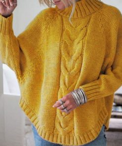 Women’s Batwing Sleeve Fashion SweatersTopsmainimage0Women-Top-Harajuku-Chic-Sweater-Autumn-Office-Lady-Batwing-Sleeve-Yellow-Sweater-Jumpers-Candy-Color-Loose