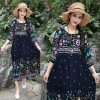 Holiday Travel Casual Floral Print DressDressesmainimage1Polyester-Cotton-Thin-Soft-Holiday-Travel-Casual-Dress-Print-Floral-Loose-Summer-Dress-Women-Prairie-Chic