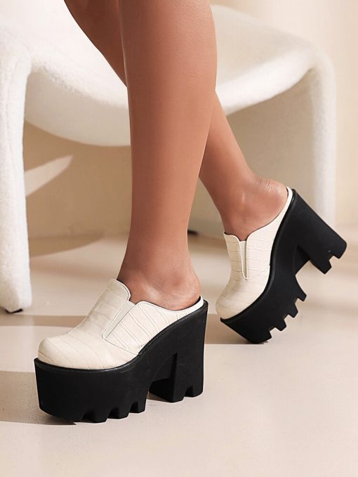 Fashion Wedge High Heel Platform Casual ShoesSandalsmainimage2GIGIFOX-2022-New-Brand-Big-Size-44-Confy-Walking-Punk-Pumps-Fashion-Wedges-High-Heels-Platform-1