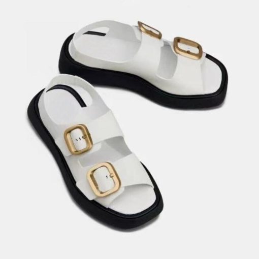 New Women’s Leather Fashion SandalsSandalsmainimage2Taoffen-2022-INS-New-Women-Real-Leather-Sandals-Woman-Buckle-Shoes-Fashion-Party-Daily-Female-Footwear