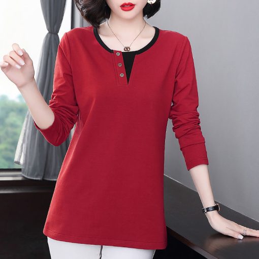 Women’s Full Sleeve New Fashion T ShirtsTopsmainimage42022-Spring-New-Fashion-T-Shirt-Woman-O-Neck-Long-Sleeve-T-shirt-Woman-Korean-Style