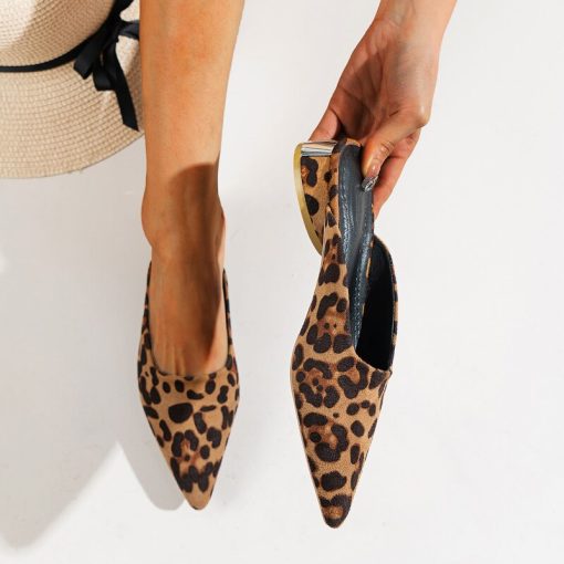 New Pointed Toe Leopard Chunky SlippersSandalsmainimage4Leopard-Chunky-Slippers-Designer-Sandals-2022-Summer-New-Pointed-Toe-Shoes-Brand-Slides-Dress-Beach-Flip
