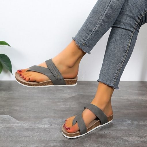 Women’s New Trendy Comfortable Fashion SlippersSandalsvariantimage1Trendy-Shoes-Women-Summer-2022-New-Casual-Flats-Sport-Slippers-Fad-Designer-Beach-Flip-Flops-Slides