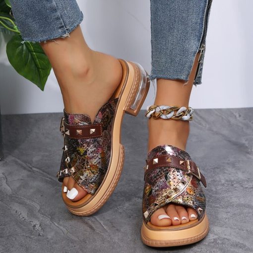 Women’s Thick Platform Roman Style Slippers – Miggon