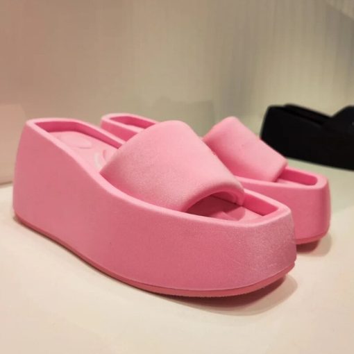 New Summer Platform Women’s SlippersSandalsvariantimage2New-Summer-Platform-Women-Sandals-Slippers-Square-Toe-Brand-Satin-Slippers-Women-Sexy-High-Heels-Shoes