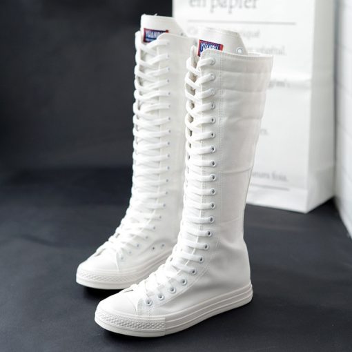 Women’s Canvas Casual Long BootsBoots2021New-Spring-Autumn-Women-Shoes-Canvas-Casual-High-Top-Shoes-Long-Boots-Lace-Up-Zipper-Comfortable.jpg_640x640-1