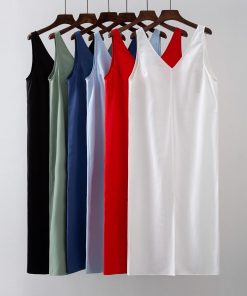 Women’s Solid V Neck Sleeveless Fashion Split Tank DressDresses2022-Summer-Women-Solid-White-V-Neck-Sleeveless-Fashion-Dress-Split-Tank-Dress.jpg_Q90.jpg_