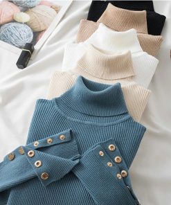 Women’s Autumn Winter Pullover Jersey Turtleneck SweatersTopsAutumn-Winter-Pullover-Jersey-Mujer-Turtleneck-Women-Sweater-Fashion-Button-Long-Sleeve-Top-Femme-Knitted-Solid.jpg_Q90.jpg_