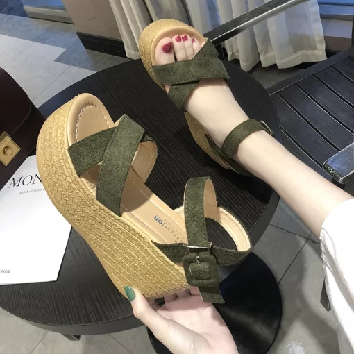 Women’s Luxury High Heel Fashion Gladiator SandalsSandalsFashion-Womens-Shoes-2021-Black-Platform-Sandals-With-Heel-Suit-Female-Beige-Buckle-Strap-Muffins-shoe.jpg_Q90.jpg_-1