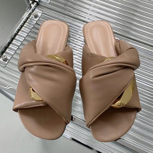 Women’s High Quality Cozy Soft Leather Slide Flat SlippersSandalsHigh-Quality-Cozy-Soft-Leather-Slides-Women-Flat-Slippers-Summer-Outdoor-Open-Toe-Metal-Buckle-Designer.jpg_640x640-4