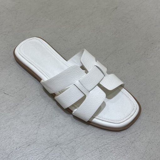 Women’s Leather Fashion Flat Slippers – Miggon