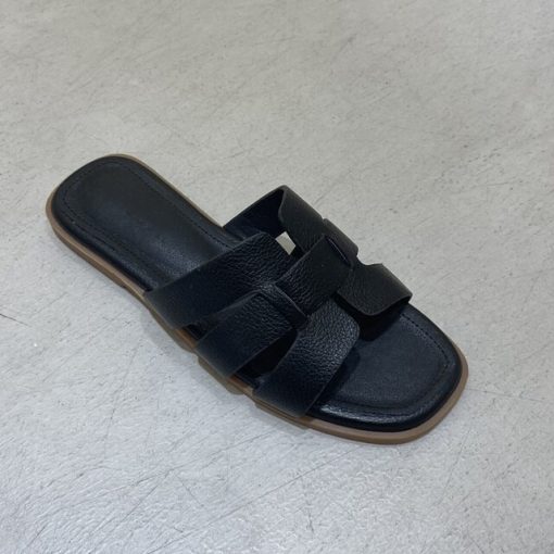 Women’s Leather Fashion Flat Slippers – Miggon