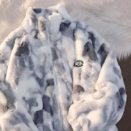 Unisex Korean Style Rabbit Fur Fashion JacketsTopsTie-Dye-Woman-Zipper-Jacket-Real-Rabbit-Fur-Coat-Real-Fur-Winter-Clothes-Women-Long-Sleeve.jpg_640x640-1