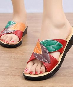 Women’s Soft Comfortable Floral Leather SlippersSandalsmainimage02022-New-Shoes-Sandals-Women-Soft-Women-Shoe-Sexy-Women-s-Shoes-Slip-On-Sandals-Woman