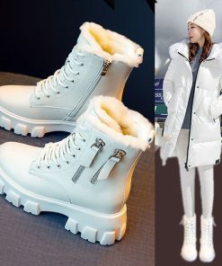 Women’s Warm Plush Ankle Winter BootsBootsmainimage0Pofulove-Black-Boots-Winter-Shoes-Women-Ankel-Boots-Goth-Shoes-Platform-Boots-Snow-Booties-Woman-Warm