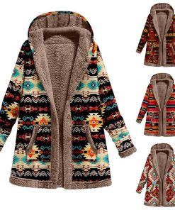 Women’s Winter Casual Floral Print Warm Fleece Hooded CoatsTopsmainimage0Women-Coat-Winter-Casual-Floral-Print-Warm-Fleece-Hooded-Female-Coat-Plus-Size-Pocket-Women-Outwear