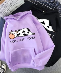 Women’s New Fashion Cow Print Sweatshirts HoodiesTopsmainimage0Women-Sweatshirts-2021-New-Spring-Winter-Women-s-Pullovers-Hoodie-I-Just-Really-Like-Cows-Print