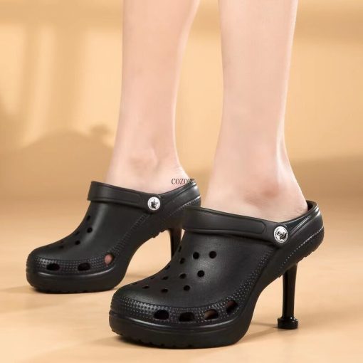 Women’s Thin High Heels Sandals PumpsSandalsmainimage12022-Summer-Women-Sandals-Hole-Hole-Slippers-Sexy-Heel-Slippers-Sandal-Shoes-Woman-Thin-High-Heels