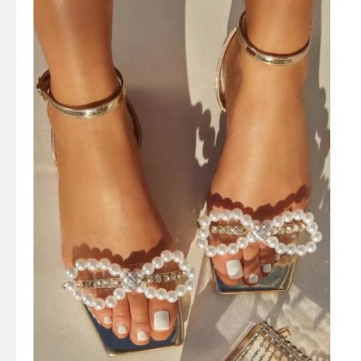 Bow Pearl Flat Heel Elegant Rhinestone SandalsSandalsmainimage12022-Summer-Women-s-Sandals-with-Bow-Pearl-Flat-Heels-Elegant-Rhinestone-Party-Ladies-Shoes-Plus