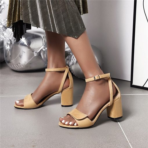 Fish Mouth Sandals Women 2022 Summer New All-match Medium-heeled Thick-heeled Women's Shoes with Soft Bottom and Back Straps