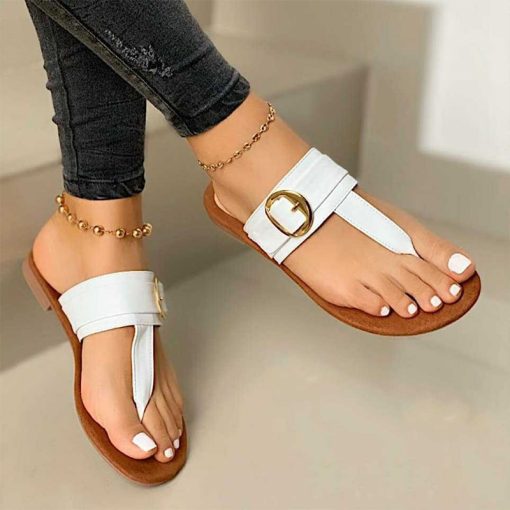 Women’s Clip Toe Flat Summer T Tied SlippersSandalsmainimage2Women-Slippers-Clip-Toe-Flat-Sandals-Summer-T-Tied-Ladies-Shoes-Beach-Casual-Woman-Flip-Flops-1