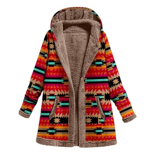 Women’s Winter Casual Floral Print Warm Fleece Hooded CoatsTopsmainimage4Women-Coat-Winter-Casual-Floral-Print-Warm-Fleece-Hooded-Female-Coat-Plus-Size-Pocket-Women-Outwear