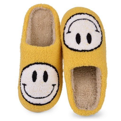 Smile Face Pattern Fur Home SlippersSandalsvariantimage0Fluffy-Fur-Slippers-Winter-Smile-Face-Pattern-Womens-Fur-Slippers-Cute-Cartoon-Warm-Short-Plush-Couple