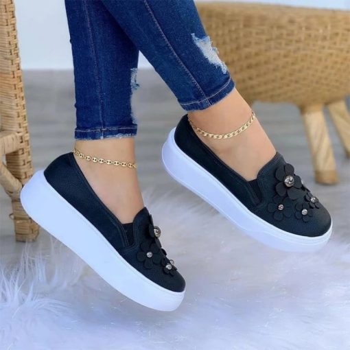 Women’s Comfortable Vulcanized Flat Sneakers Loafers – Miggon