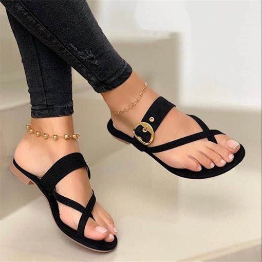 Women’s Clip Toe Flat Summer Fashion Slippers – Miggon