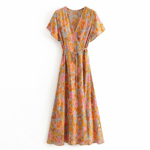 Women’s Vintage Cotton Long & Mini DressDressesvariantimage1AYUALIN-beach-boho-orange-foral-print-mini-dresses-women-short-puff-sleeve-2020-vintage-cotton-summer