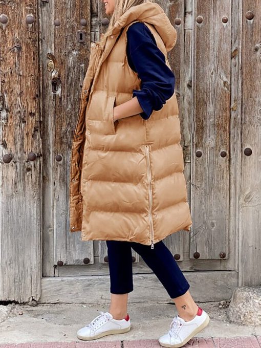 Women’s Casual Casual Sleeveless Vest Padded Waistcoat Coats JacketsTopsvariantimage1Hooded-Parka-Women-Casual-Casual-Sleeveless-Vest-Padded-Waistcoat-Zip-Up-Long-Coat-Outerwear-Fashion-Quilted