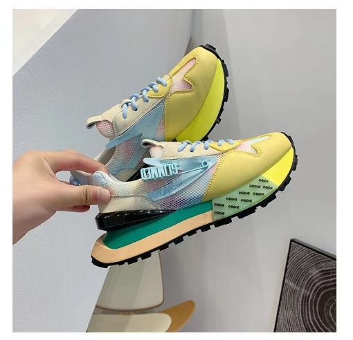 Women’s New Color Matching Lace up Comfy SneakersFlatsvariantimage1INS-Style-New-2022-Color-Matching-Sneakers-Women-Shoes-Lace-up-Casual-Shoes-Platform-Woman-Flat