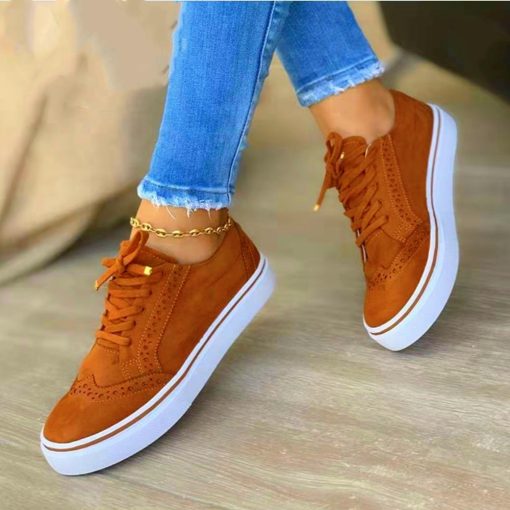 Women’s Lace Up Plus Size Oxford SneakersFlatsvariantimage1Platform-Loafers-Women-s-Shoes-2022-New-Spring-Winter-Flats-Sport-Casual-Suede-Sneakers-Lace-Up