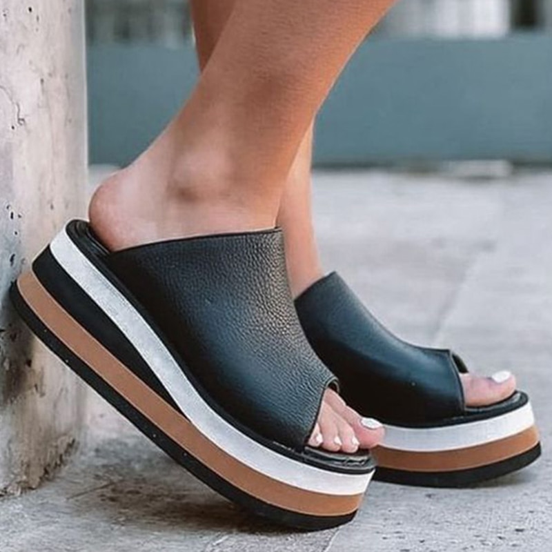 Women’s Luxury Summer Wedge Thick Heel Sandals – Miggon